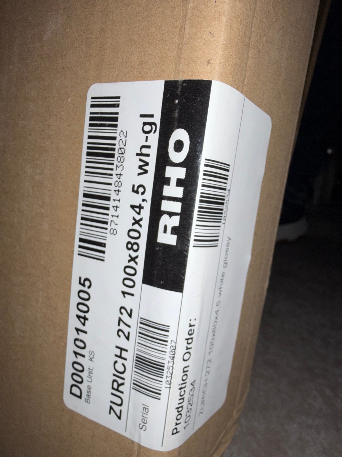 Riho Zurich Douchebak 100x80x4,5 Nieuw in doos, Ophalen of Verzenden, Nieuw, Douche
