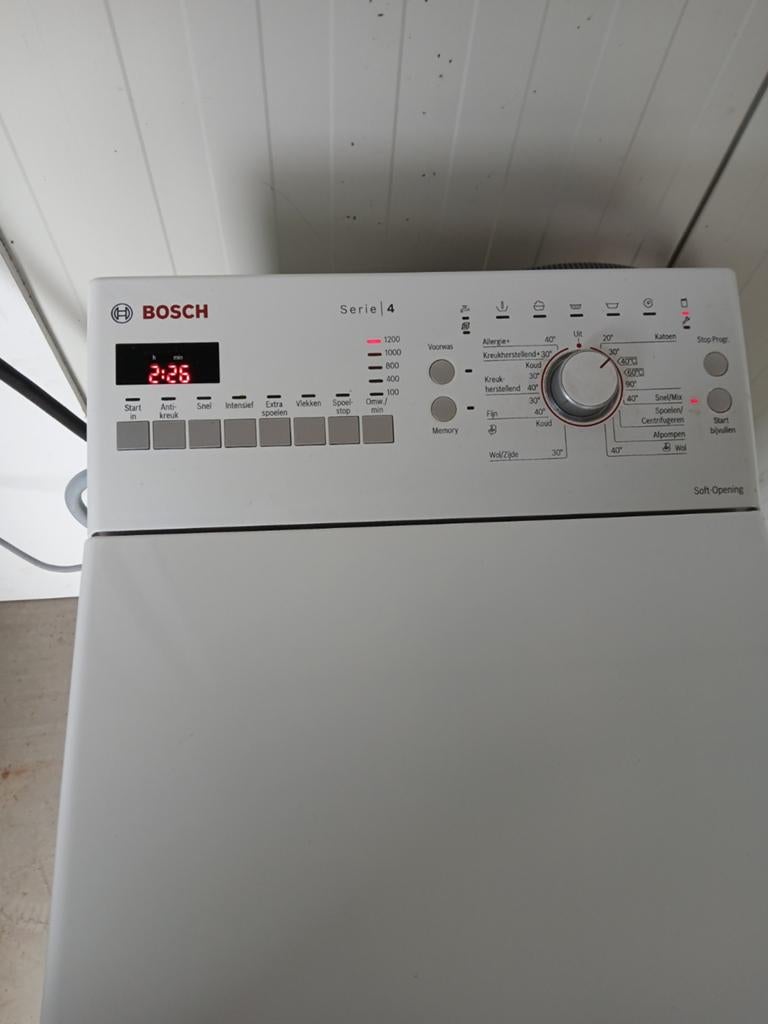 Bosch wasmachine serie 4 bovenlader, Witgoed en Apparatuur, Wasmachines, Ophalen, 1200 tot 1600 toeren, 85 tot 90 cm