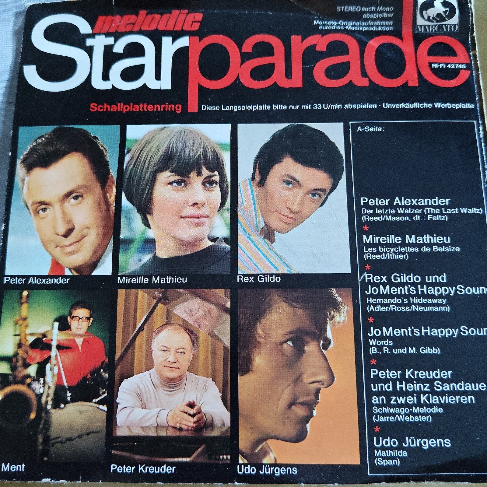Melodie Starparade - Diverse Artiesten (Schlager LP), Ophalen of Verzenden, Gebruikt, 7 inch