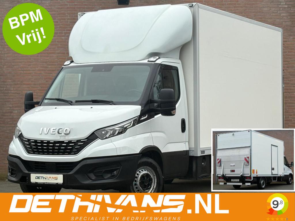 Iveco Daily 35S16 160PK Aut8 Bakwagen + Laadklep (bj 2021), Automaat, Gebruikt, Wit, Bedrijf