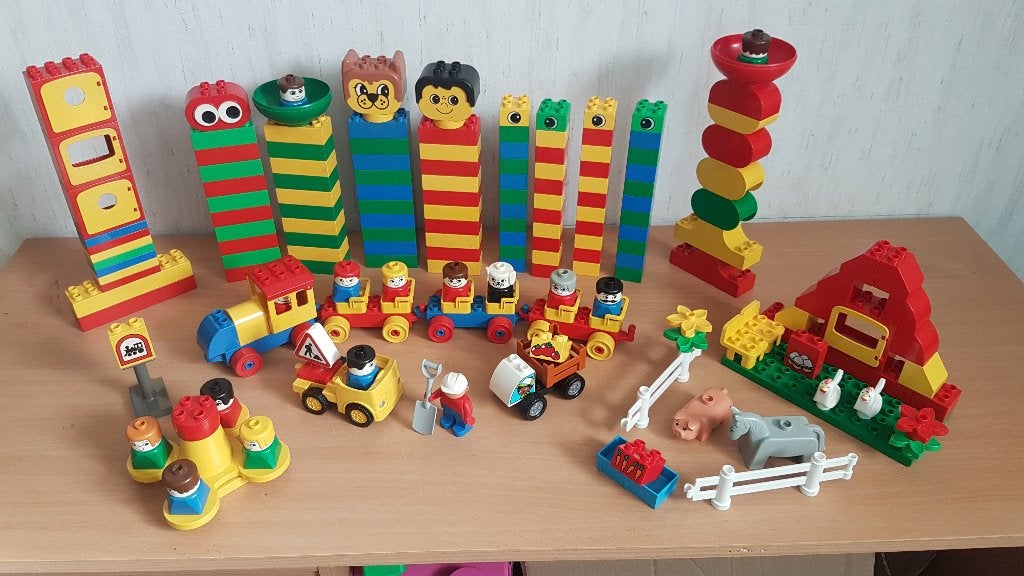 duplo blokken boerderij dieren popjes trein auto s, Kinderen en Baby's, Speelgoed | Duplo en Lego, Ophalen of Verzenden, Zo goed als nieuw