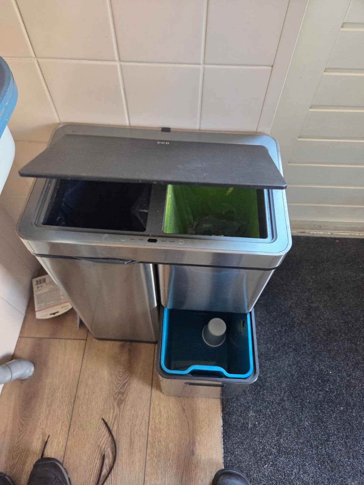 EKO Prullenbak met Sensor - RVS Afvalscheider, Ophalen, 50 – 75, Gebruikt, 40 liter of meer