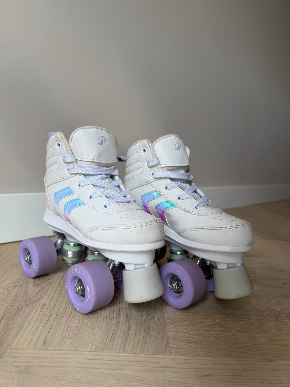 Decathlon OXELO Rolschaatsen Quad 100 Lila - Maat 32, Ophalen of Verzenden, Zo goed als nieuw, Kinderen