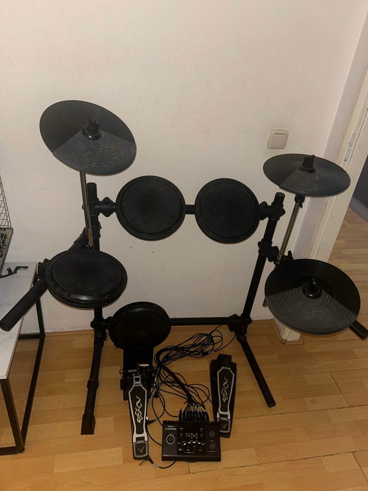 Elektrisch drumstel Medeli DD505(D) - Adapter mist, Muziek en Instrumenten, Drumstellen en Slagwerk, Ophalen, Gebruikt, Overige merken