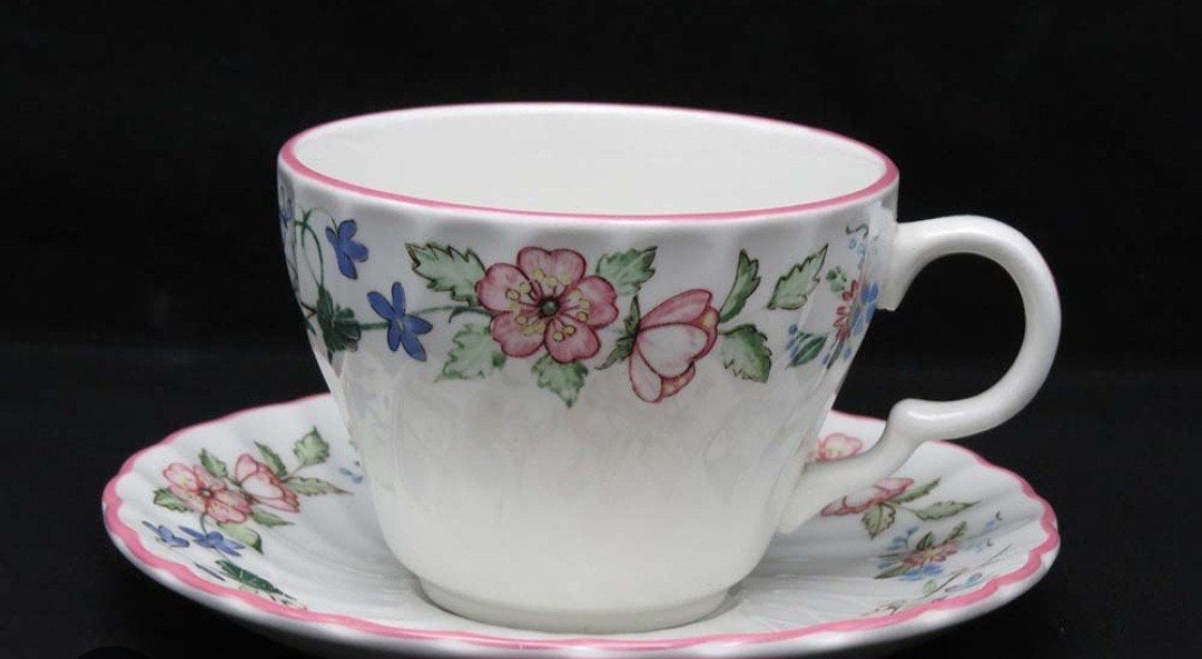 Wood and Sons Spring Fields - 3 koffiekopjes met schotels, Huis en Inrichting, Ophalen, Overige merken, Keramiek, Vintage