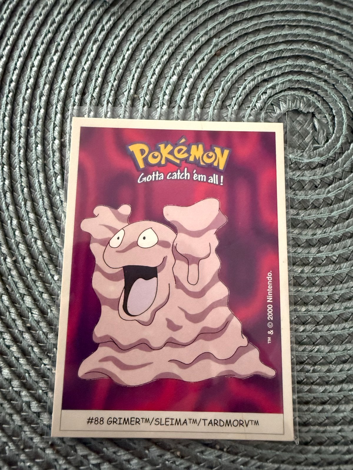 Dunkin Boomer Pokémon sticker #88 Grimer, Ophalen of Verzenden, Gebruikt