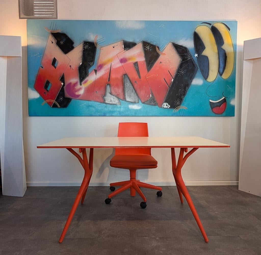 Kartell Spoon design tafel + bureaustoel | Antonio Citterio, Ophalen, Demontabel, Gebruikt, 74 cm