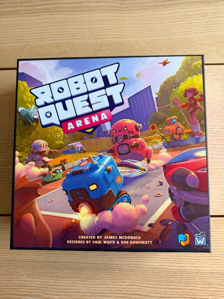 Robot Quest Arena bordspel (Engels) – compleet, Een of twee spelers, Ophalen, Zo goed als nieuw