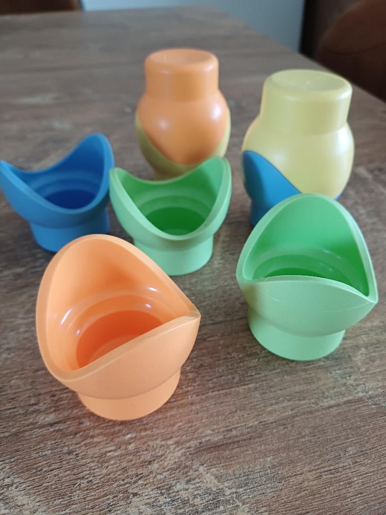 Te koop Tupperware eierdopjes, Huis en Inrichting, Keuken | Tupperware, Ophalen of Verzenden, Gebruikt, Groen, Overige typen