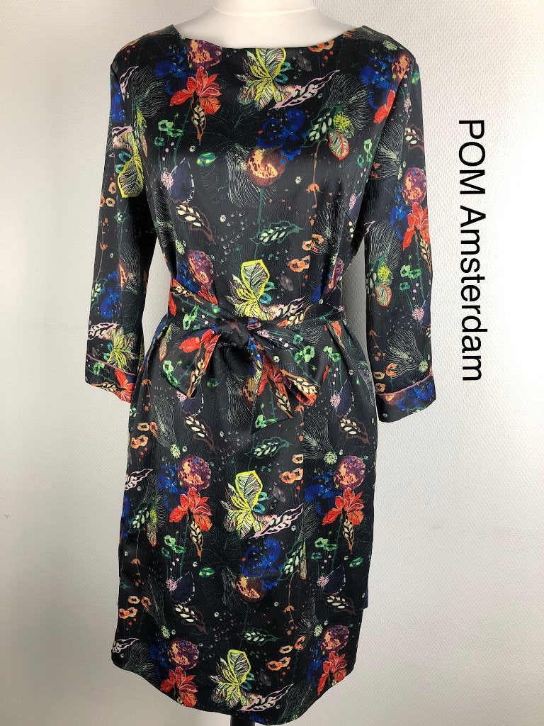 POM Amsterdam Jurk  (mt: 38/40) UR/8571, Maat 38/40 (M), POM Amsterdam, Blauw, POM Amsterdam