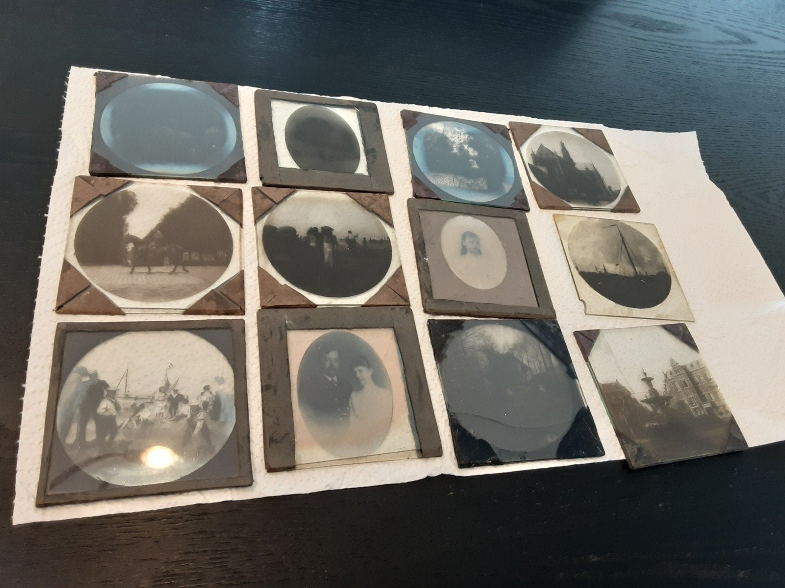 Antieke glasdia's (lantaarnplaatjes), 12 stuks
Verschillende, Verzamelen, Ophalen of Verzenden, Gebruikt, Foto