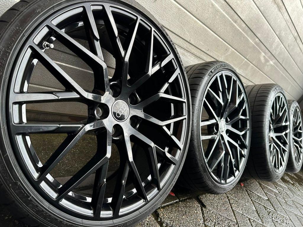 set Originele 20 inch Audi R8 4S Spyder V10 + zwarte velgen, Auto-onderdelen, Banden en Velgen, -, -, Banden en Velgen, Ophalen of Verzenden