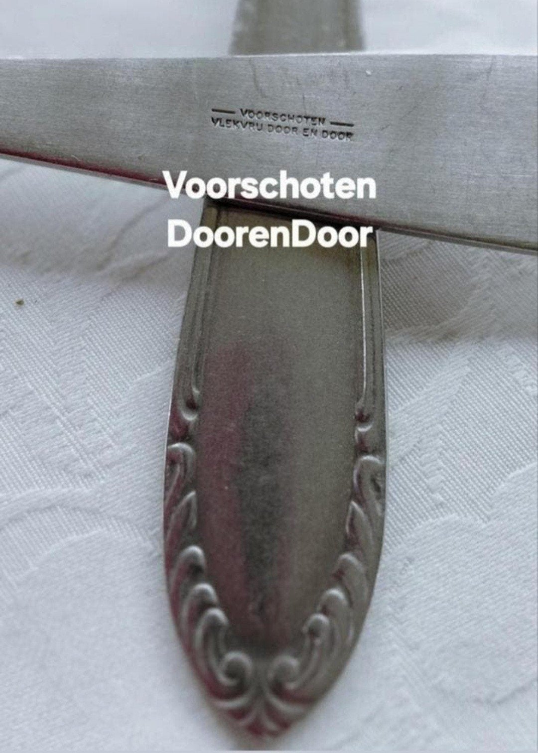 Voorschoten Door en Door bewerkte dinerlepels, Ophalen of Verzenden