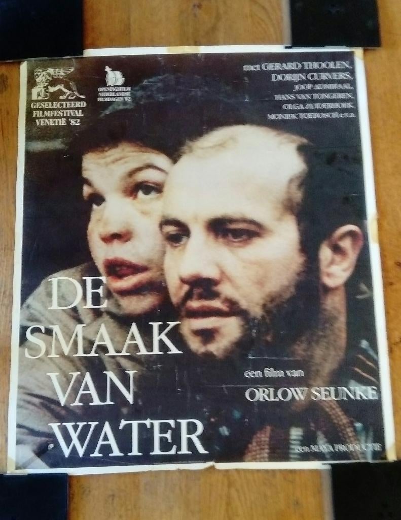 Nederlandse Filmposter De Smaak van Water (1982), Gebruikt, Vierkant, Ophalen of Verzenden, A1 t/m A3