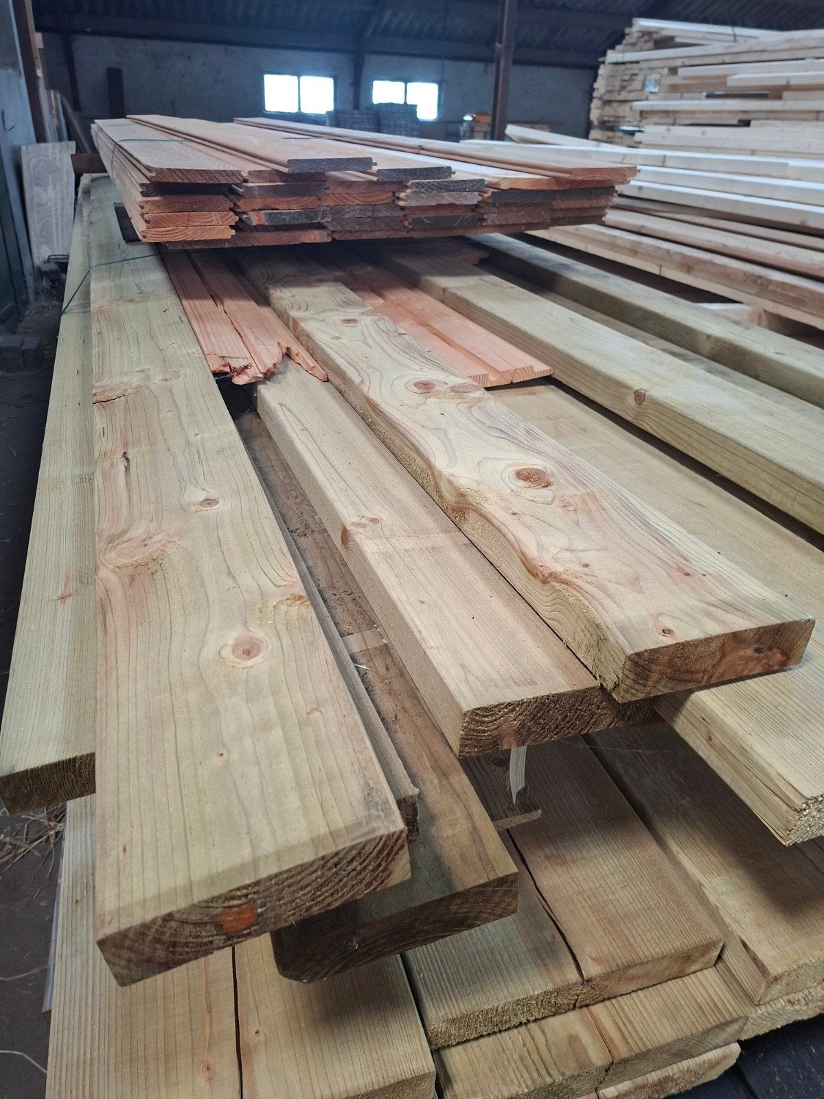 14 Geïmpregneerde Vuren CLS Balken 38x140x5.4m B-keus, Ophalen of Verzenden