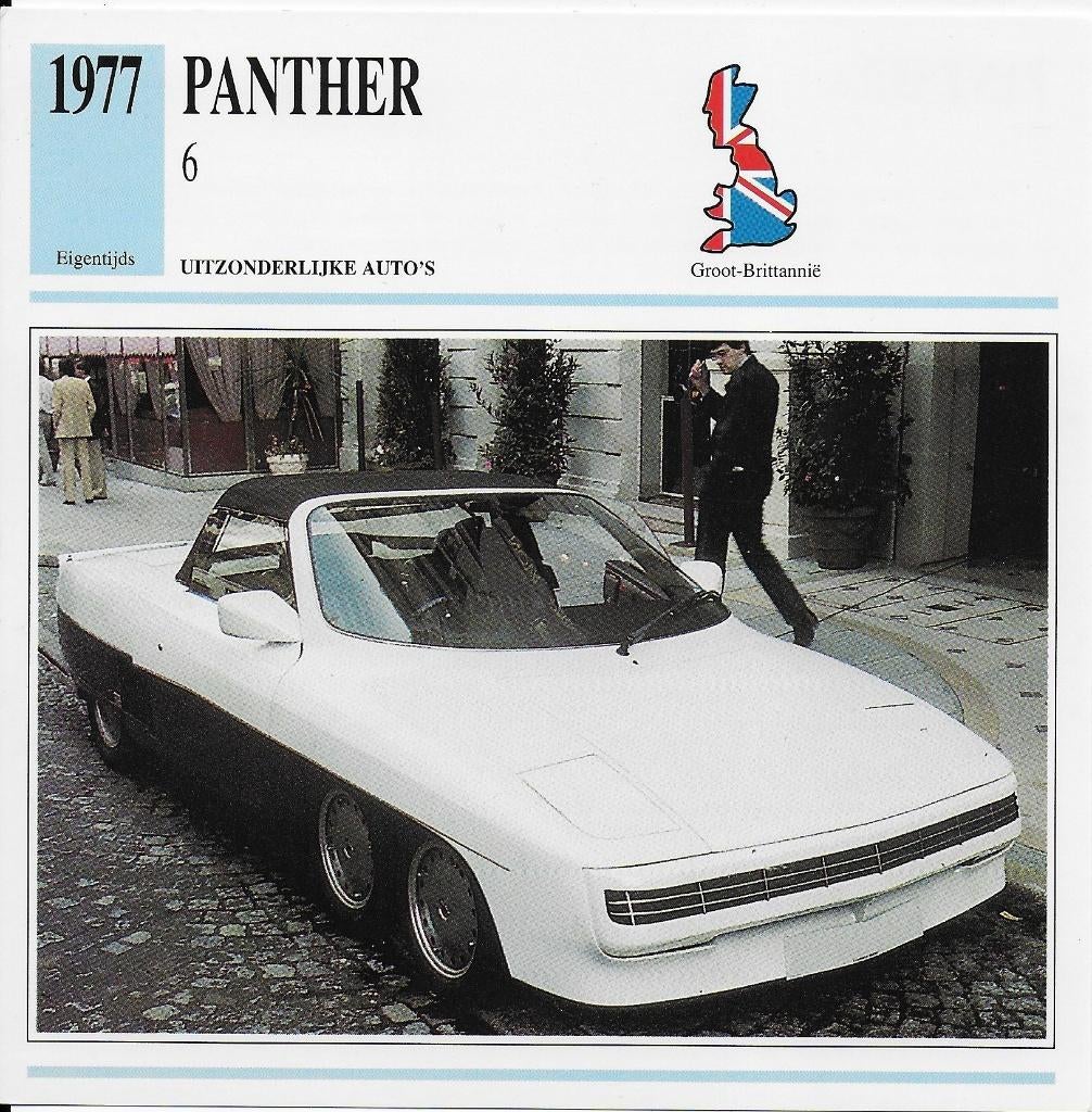 Ma938 autokaart panther 6 ( 1977 ), Ophalen of Verzenden, Zo goed als nieuw, Auto's