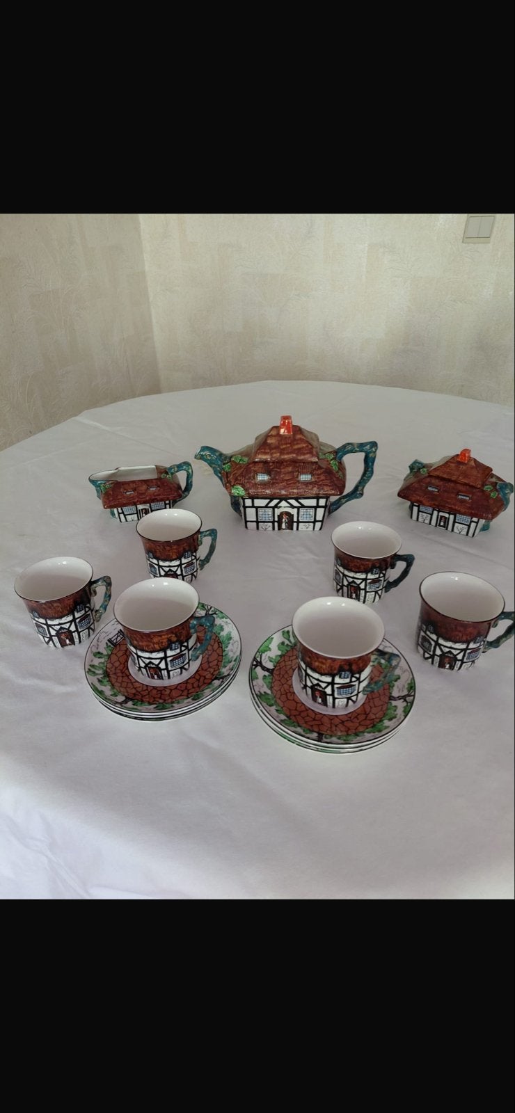 Vintage Cottage Ware theeservies John Maddock & Sons, Ophalen of Verzenden