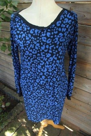 Jurk blauw/ zwart Studio Anneloes mt S travel Vaste prijs AA, Studio Anneloes, Blauw, Ophalen of Verzenden, Zo goed als nieuw