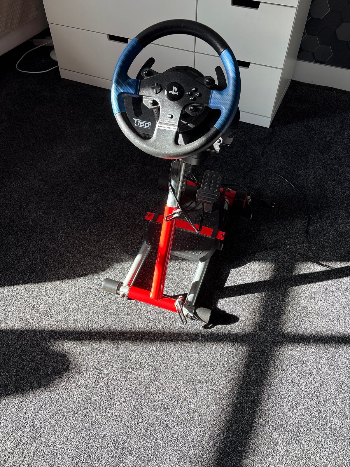 Thrustmaster T150 Racestuur met Pedalen voor PlayStation, Ophalen, Racestuur, Gebruikt, Force feedback