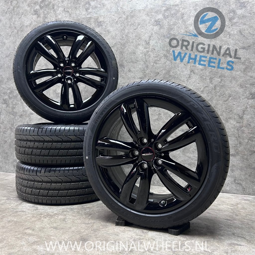 17 inch originele JCW velgen + zomerbanden Mini Cooper 501, Gebruikt, Mini, 17 inch, Band(en)