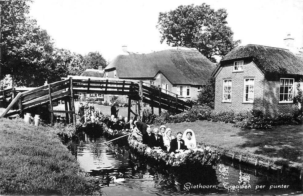 304-254-049 Giethoorn Trouwen per punter, Verzenden, Voor 1920, Overijssel
