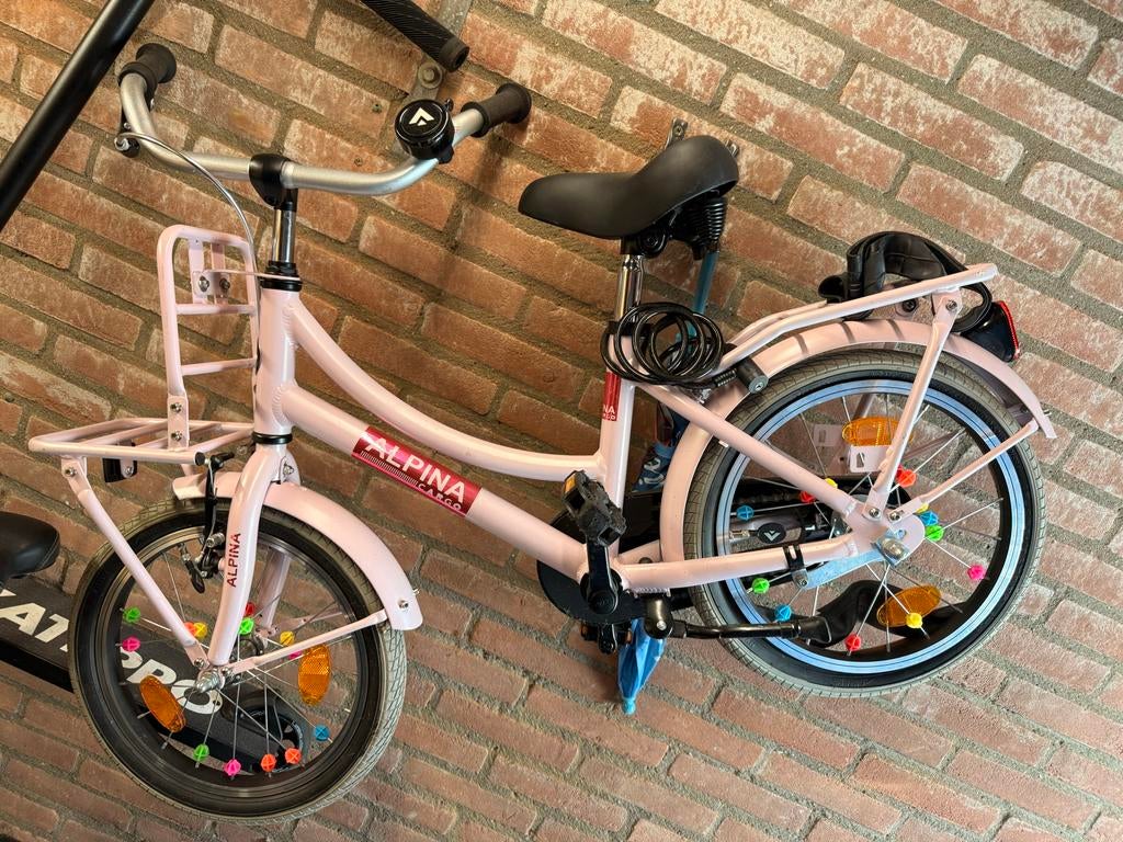 Alpina Cargo Kinderfiets Roze - 20 inch, Fietsen en Brommers, Fietsen | Meisjes, Ophalen, Terugtraprem, Gebruikt, Handrem