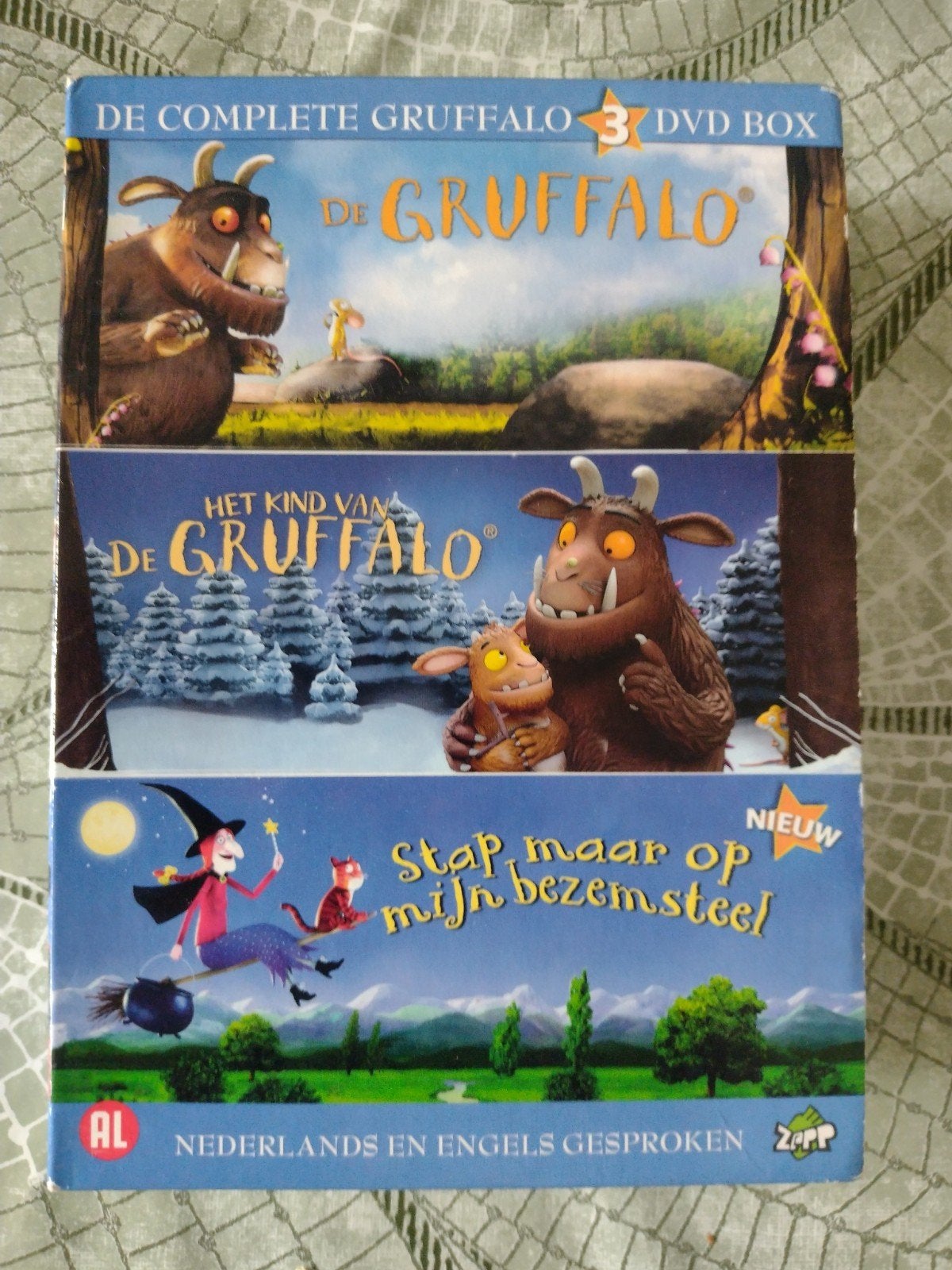 de Gruffalo compleet 3 dvd box Nederlands gesproken, Ophalen of Verzenden