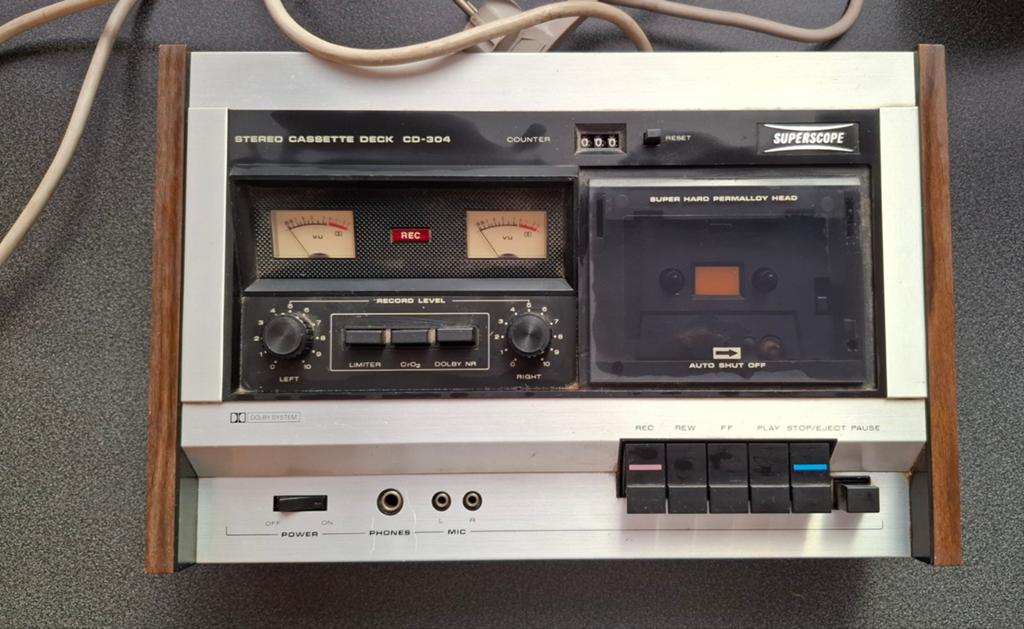 Superscope CD-304 Stereo Cassette Deck - Vintage, Ophalen of Verzenden, Enkel, Overige merken, Tiptoetsen