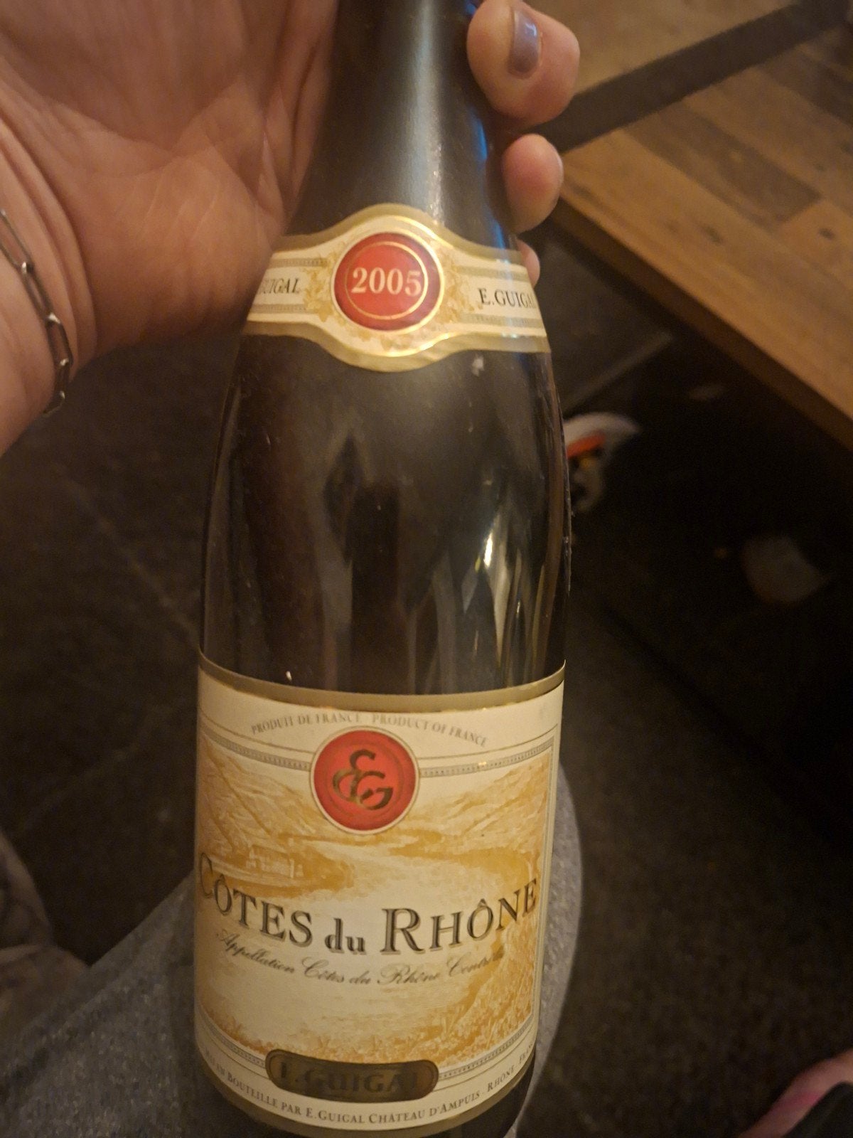E. Guigal Côtes du Rhône 2005 - Rode Wijn, Verzamelen, Ophalen of Verzenden, Gebruikt, Frankrijk, Rode wijn