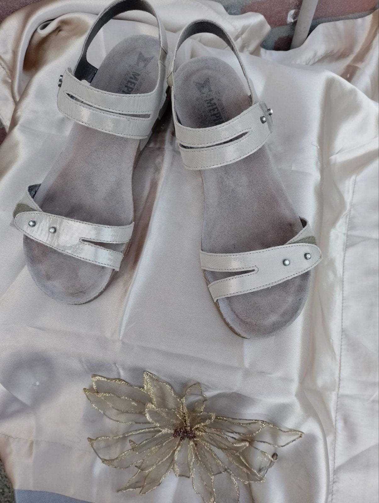 Echt leer comfortabele sandalen Mephisto, 39, Kleding | Dames, Schoenen, Verzenden, Sandalen of Muiltjes, Zo goed als nieuw, Overige kleuren