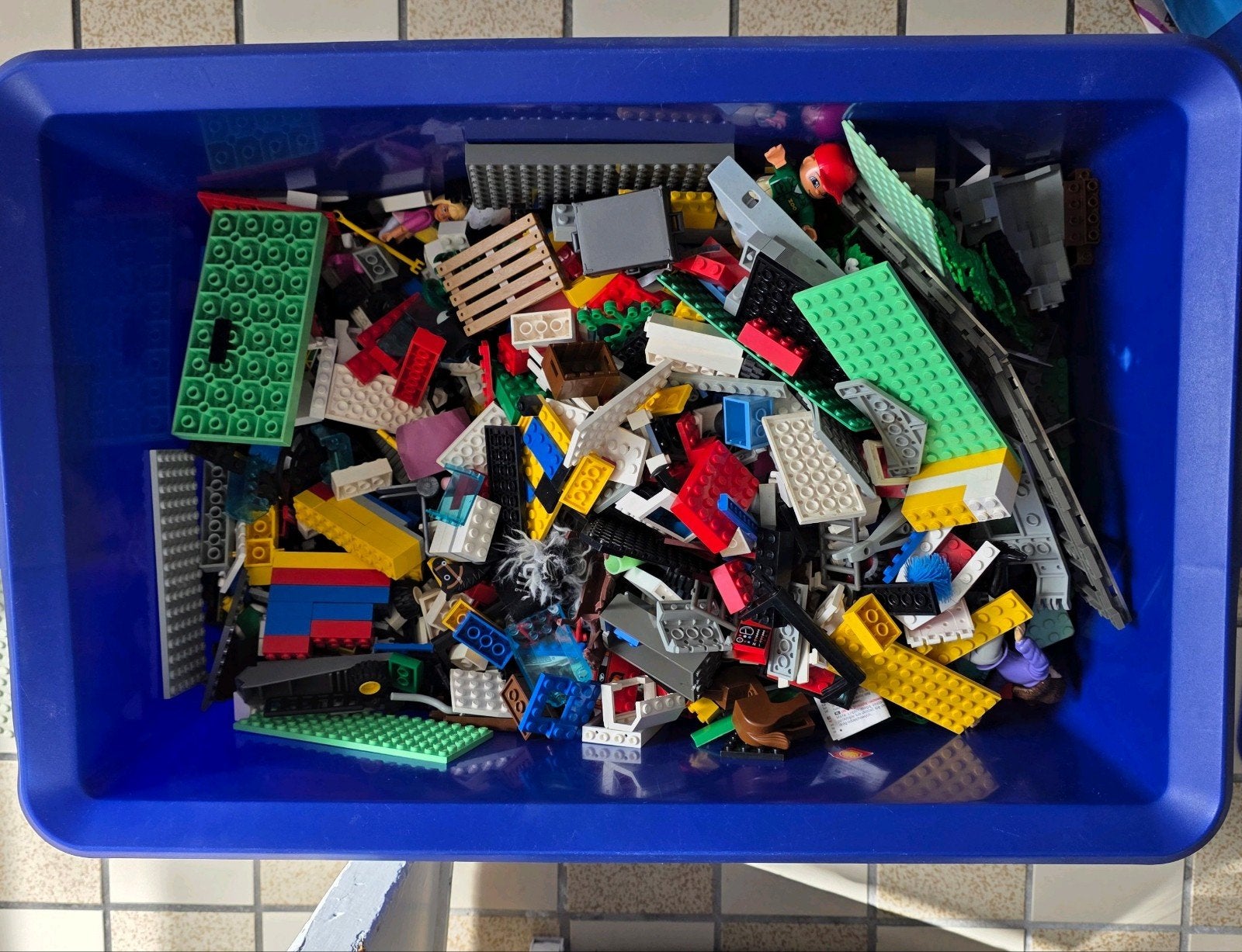 grote bak lego met boekjes, Ophalen, Gebruikt, Overige merken