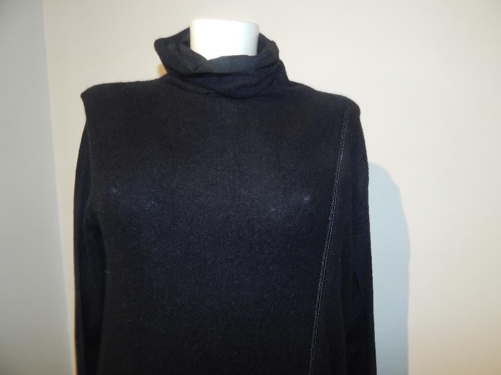 Sarah Pacini gebreide jurk aparte rits kol oa alpaca M, Maat 38/40 (M), Verzenden, Sarah Pacini, Zwart