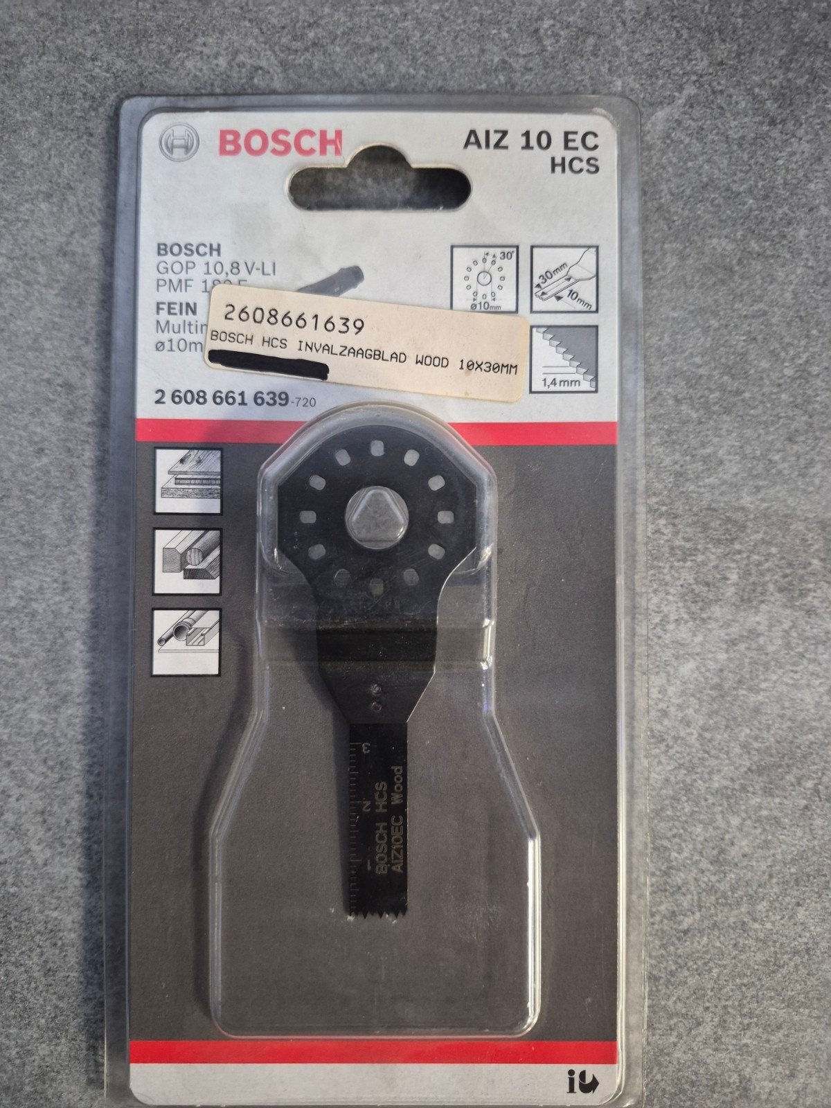 Bosch AIZ 10 EC HCS invalzaagblad hout 19x30mm, Ophalen of Verzenden, Nieuw, Bosch