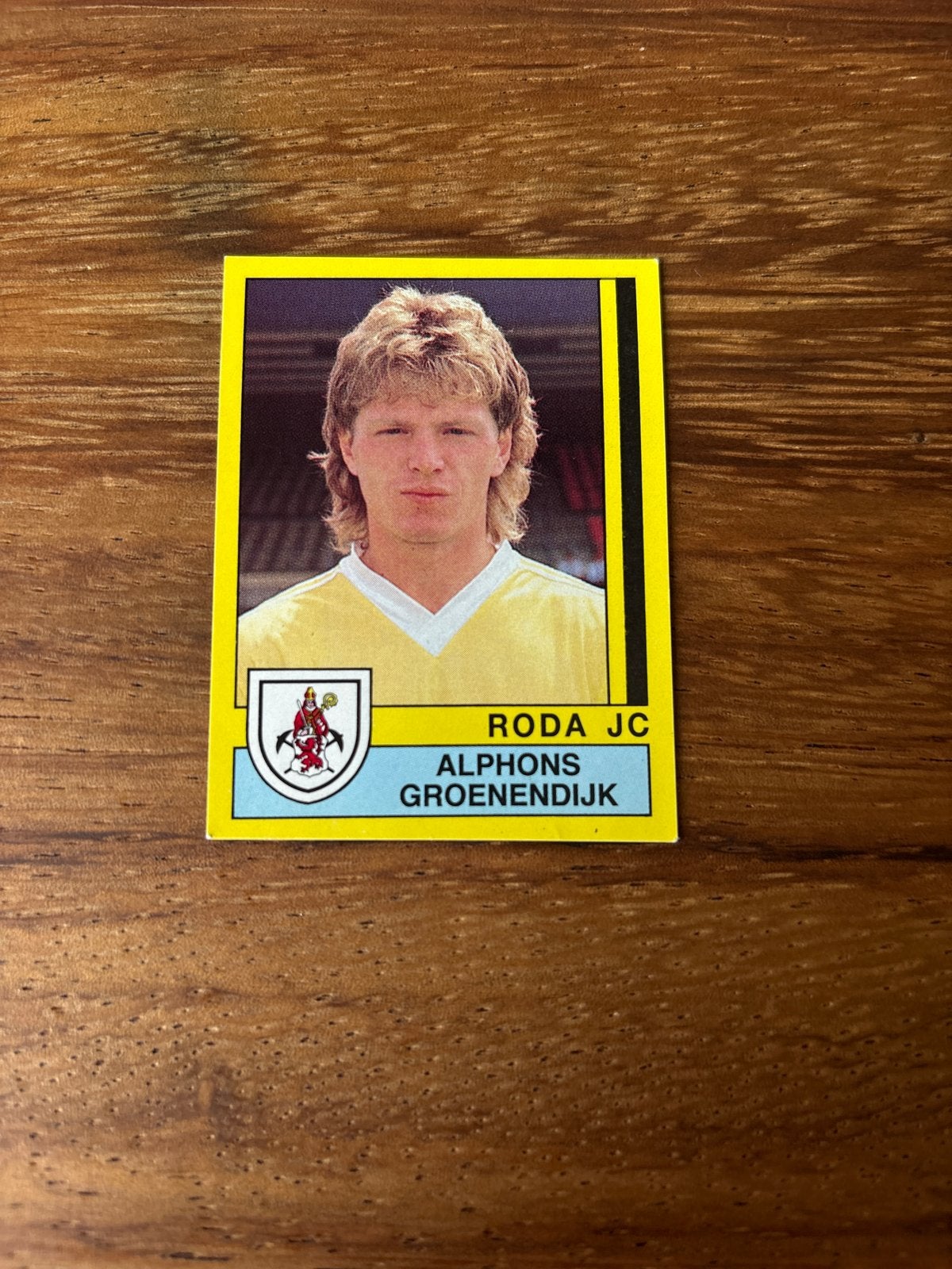 Panini Voetbal 90 - Alphons Groenendijk Roda JC, Ophalen of Verzenden, Zo goed als nieuw, Speelkaart(en)