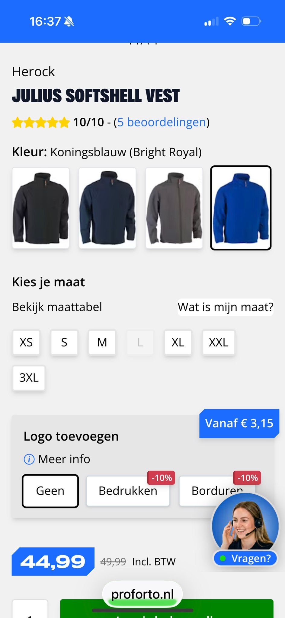 Herock Julius Softshell Jas - Nieuw XXL, Ophalen of Verzenden, Nieuw, Overige maten, Blauw