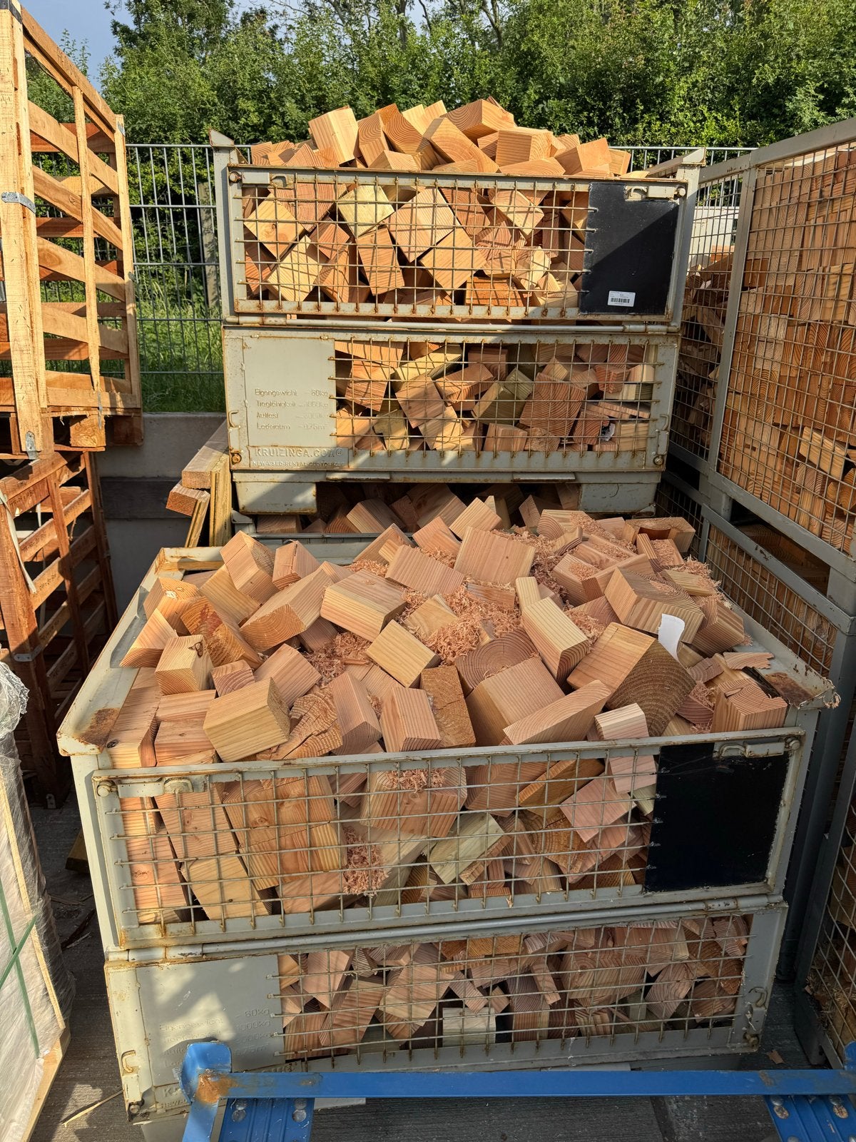Kist haardhout Douglas, los gestort (1,2x0,8x0,8 m), Minder dan 3 m³, Ophalen, Overige houtsoorten, Blokken