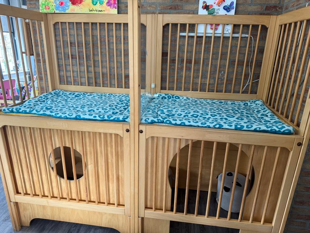 Dubbele hoge box ideaal voor kdv en gastouders, Kinderen en Baby's, Boxen, Ophalen of Verzenden, Zo goed als nieuw