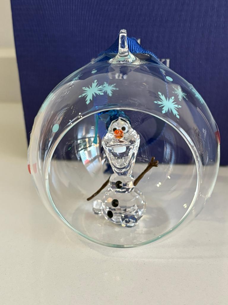 Swarovski kerstbal olaf, Ophalen of Verzenden, Zo goed als nieuw, Figuurtje