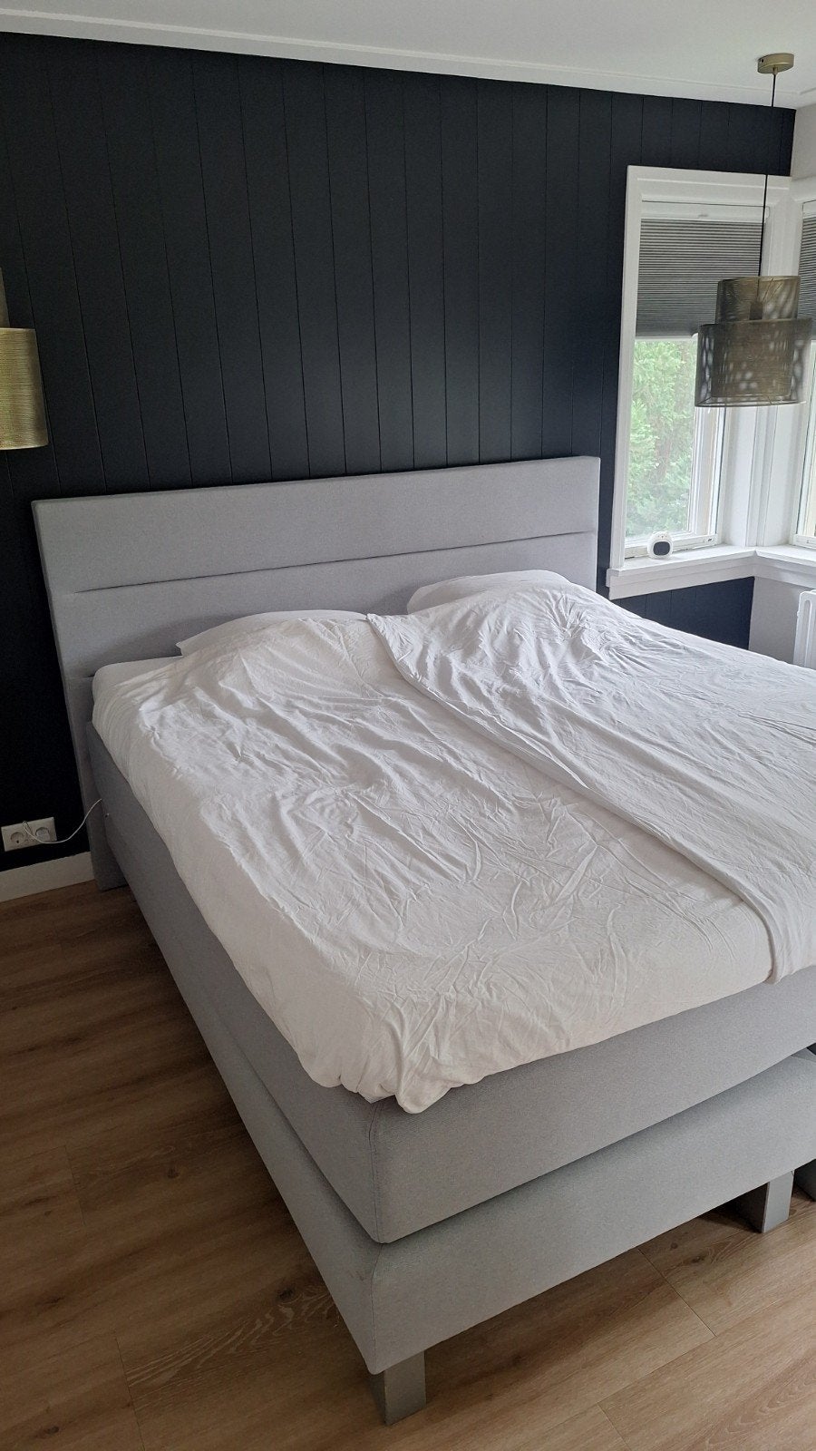Swiss Sense boxspring met matrassen en topper - Lichtgrijs, Huis en Inrichting, Slaapkamer | Bedden, Tweepersoons, 180 cm, Stof