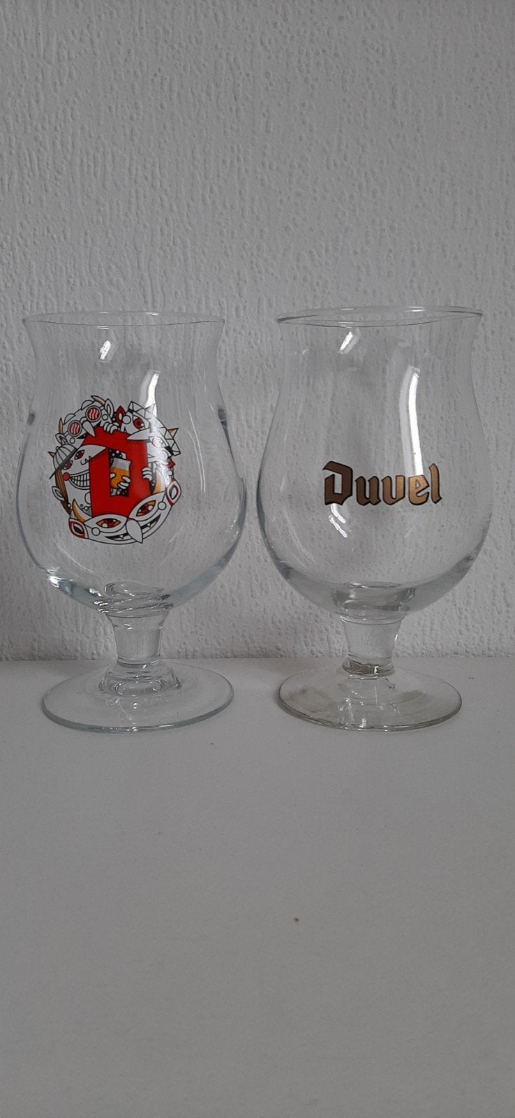 Duvel bierglazen - set van 2, Ophalen of Verzenden, Zo goed als nieuw