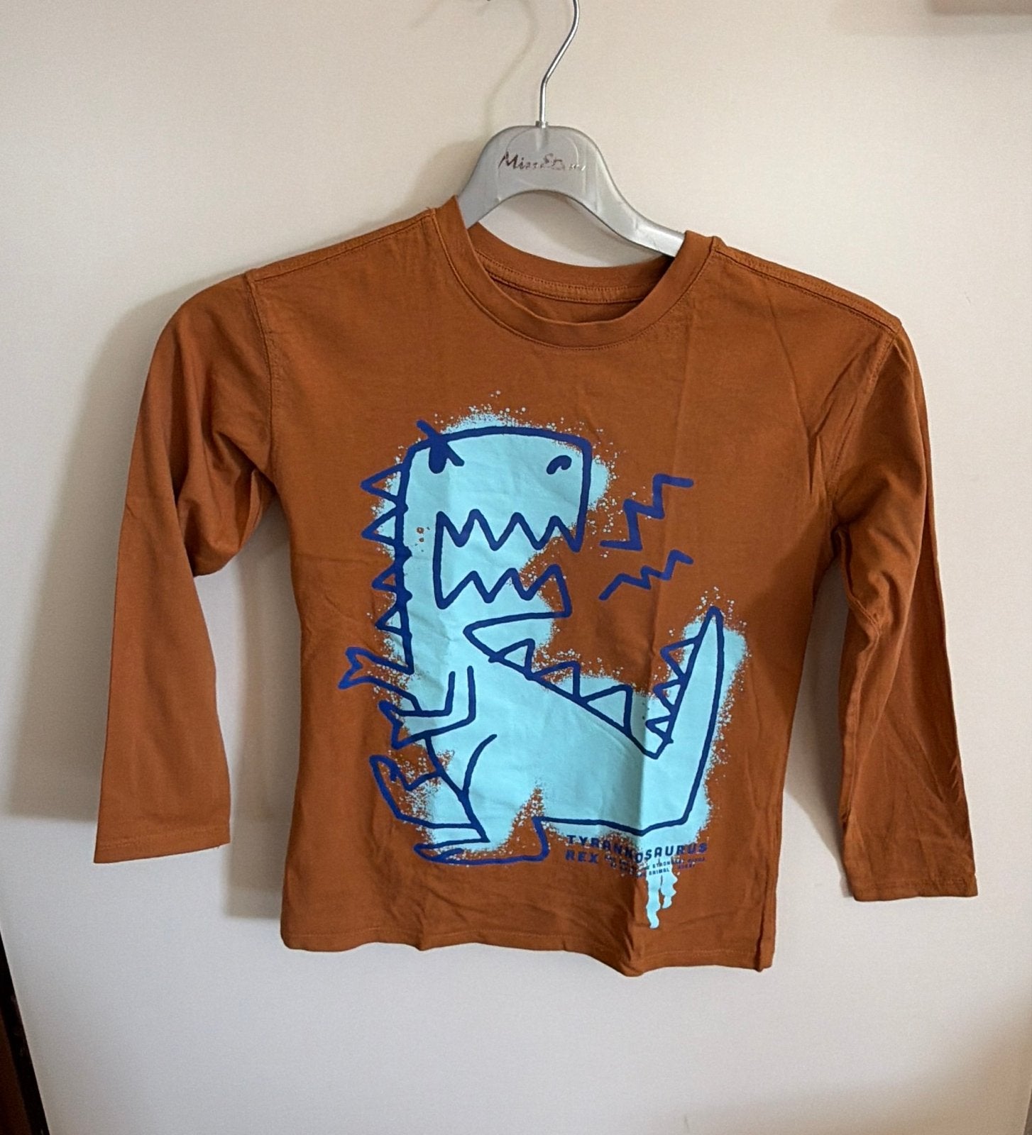 Stoere H&M dino longsleeve shirt - Maat 122/128, Ophalen of Verzenden, Zo goed als nieuw, Jongen, Shirt of Longsleeve
