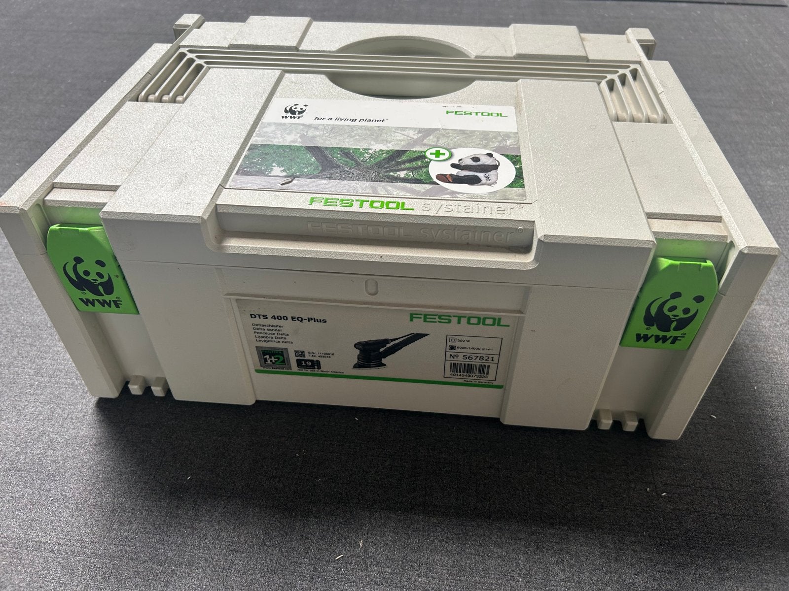 Festool DTS 400 EQ-Plus Deltaschuurmachine WWF Editie, Ophalen, Zo goed als nieuw, Minder dan 600 watt, Overige typen