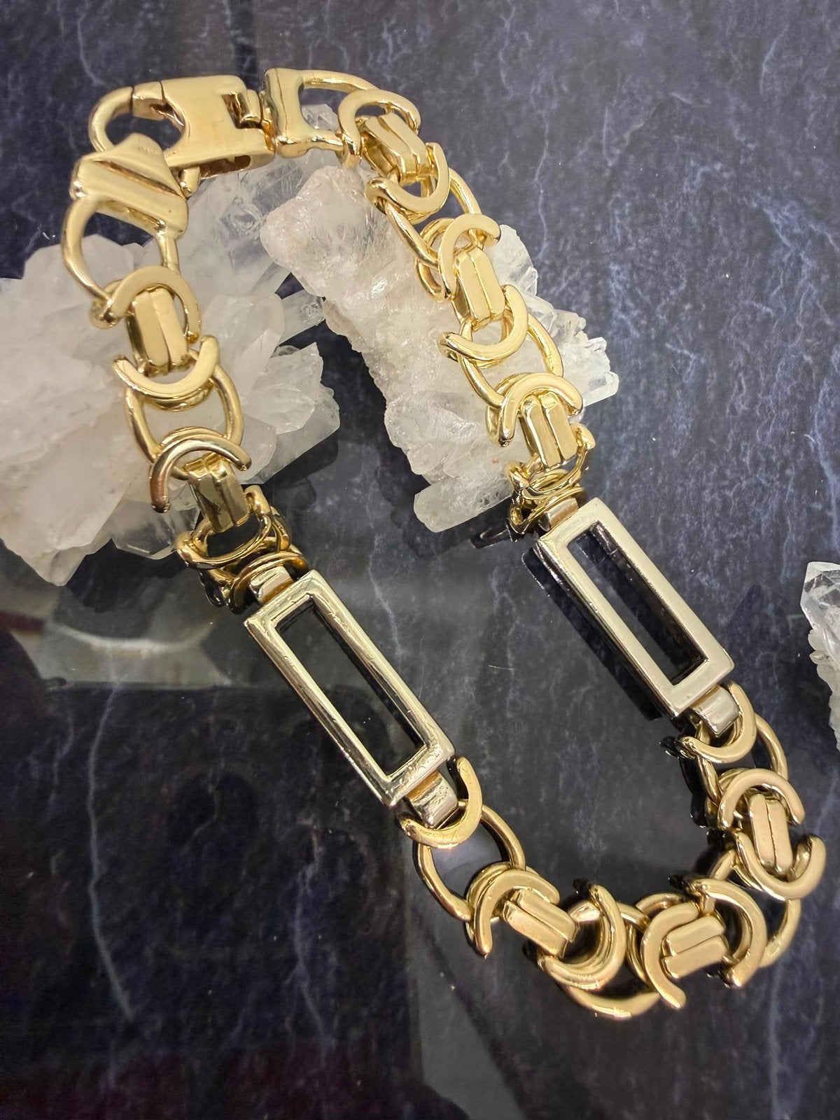 14 karaat gouden armband massief schakel, Ophalen of Verzenden, Nieuw