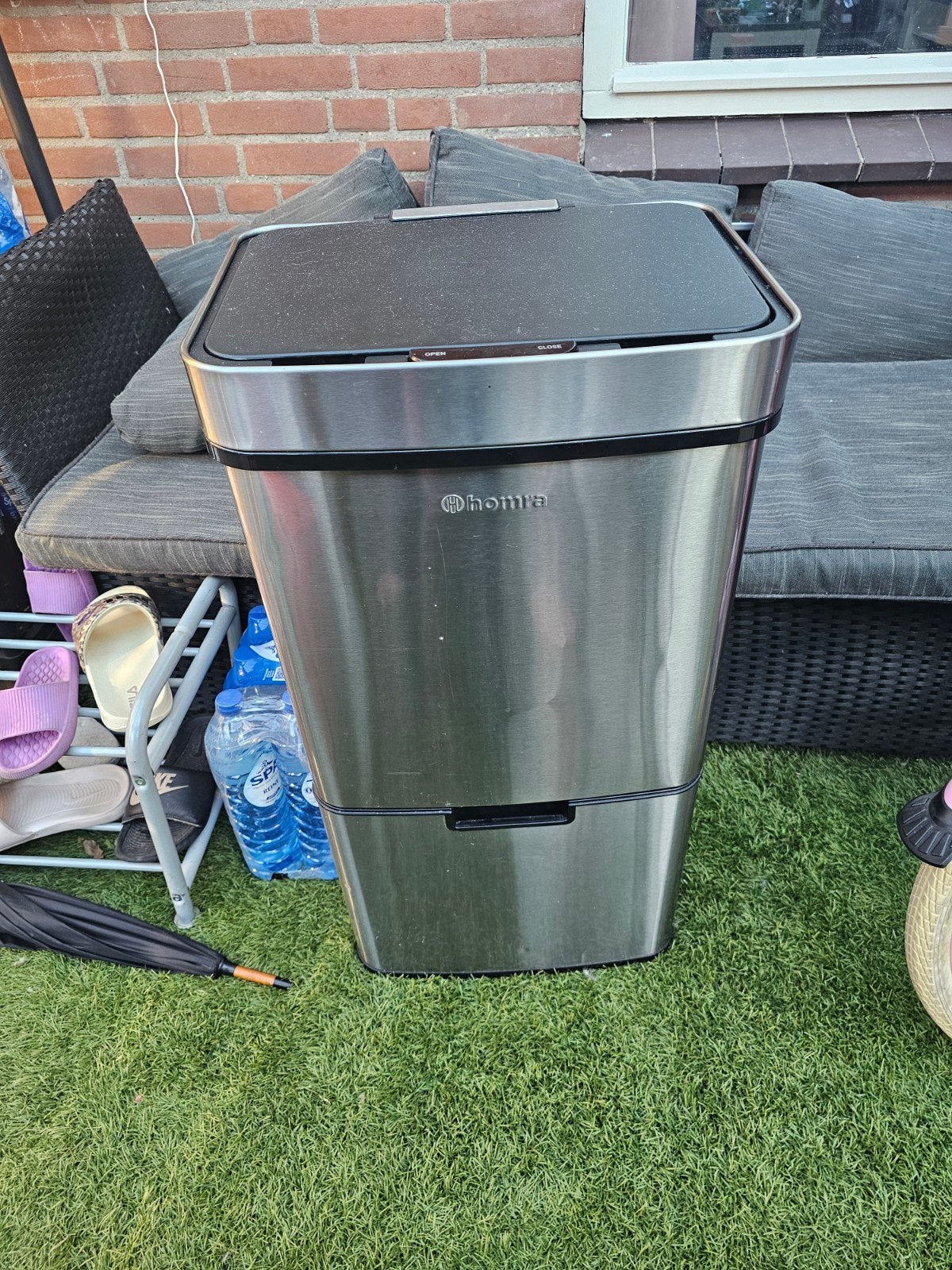 Homra nexo 72 liter Afvalscheider RVS met sensor, 30 tot 40 liter, Ophalen, Gebruikt, Rvs