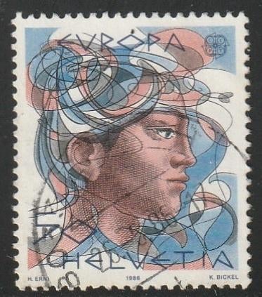 Zwitserland 1986 1315 Europa 50c, Gest, Ophalen of Verzenden, Gestempeld