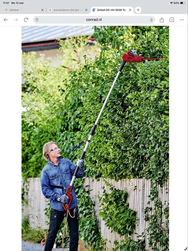 Einhell GC-HH 5056 Elektrische Telescopische Heggenschaar, Ophalen, Zo goed als nieuw