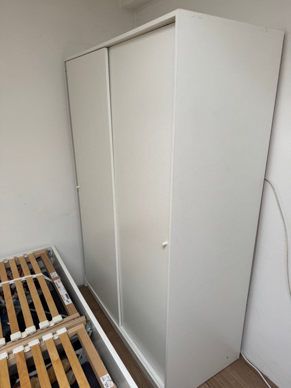 IKEA Kleppstad Schuifdeurkast Wit, Ophalen, 50 tot 100 cm, Zo goed als nieuw, Minder dan 100 cm