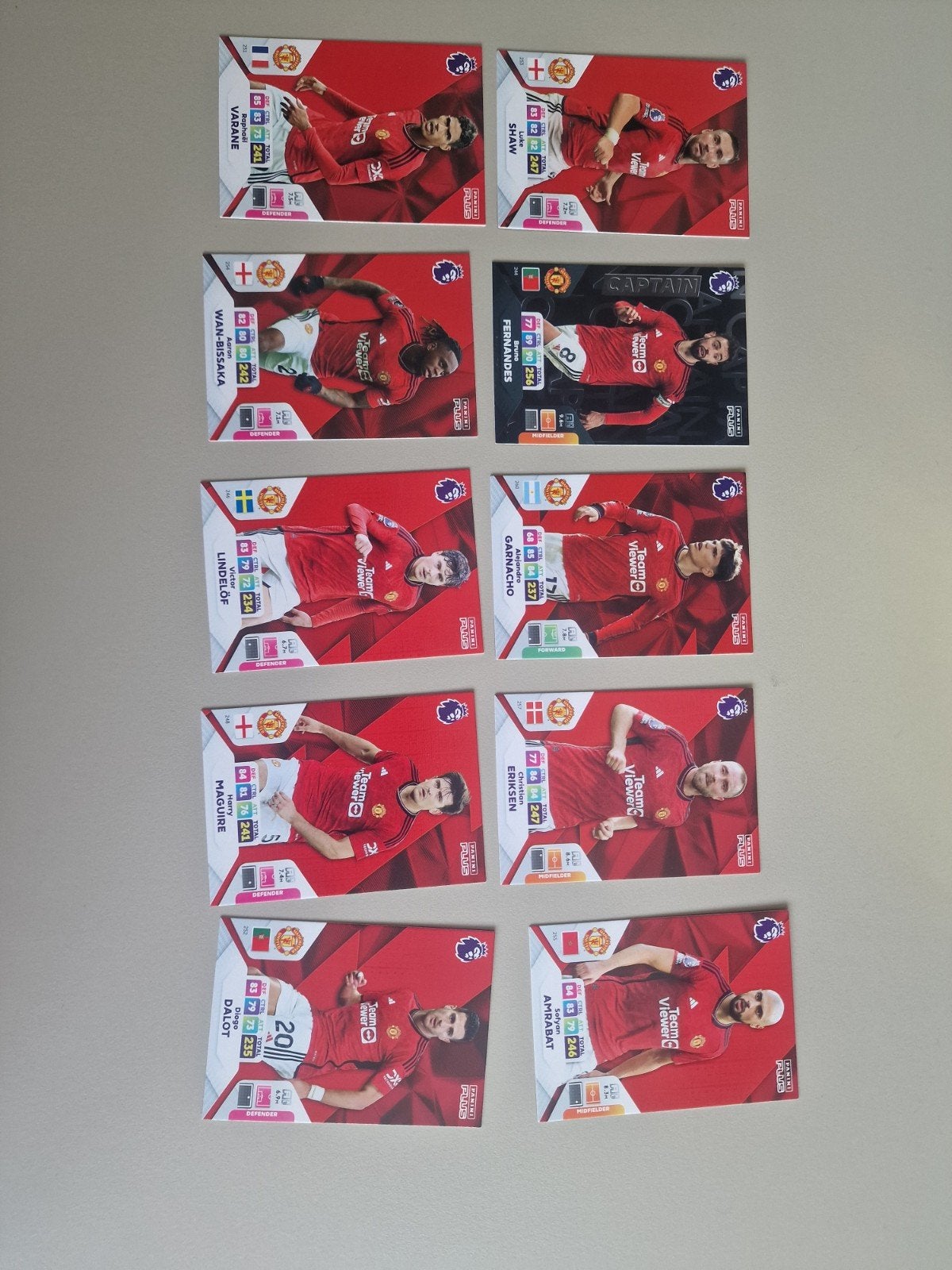 Panini Adrenalyn XL Premier League 2023/24 Manchester United, Ophalen, Zo goed als nieuw, Meerdere kaarten