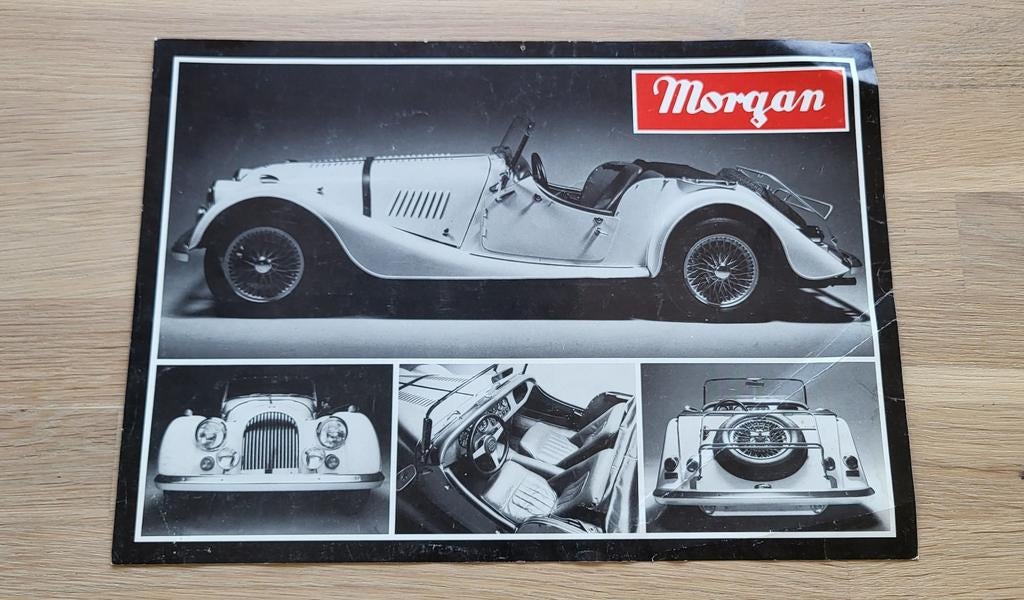 Morgan 4/4 en Plus 8 leaflet jaren '80, Ophalen of Verzenden, Gelezen, Overige merken