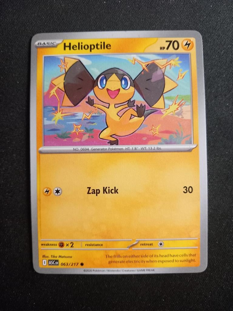 Pokemon Helioptile 063/217 Ascended Heroes NM, Verzenden, Zo goed als nieuw, Losse kaart